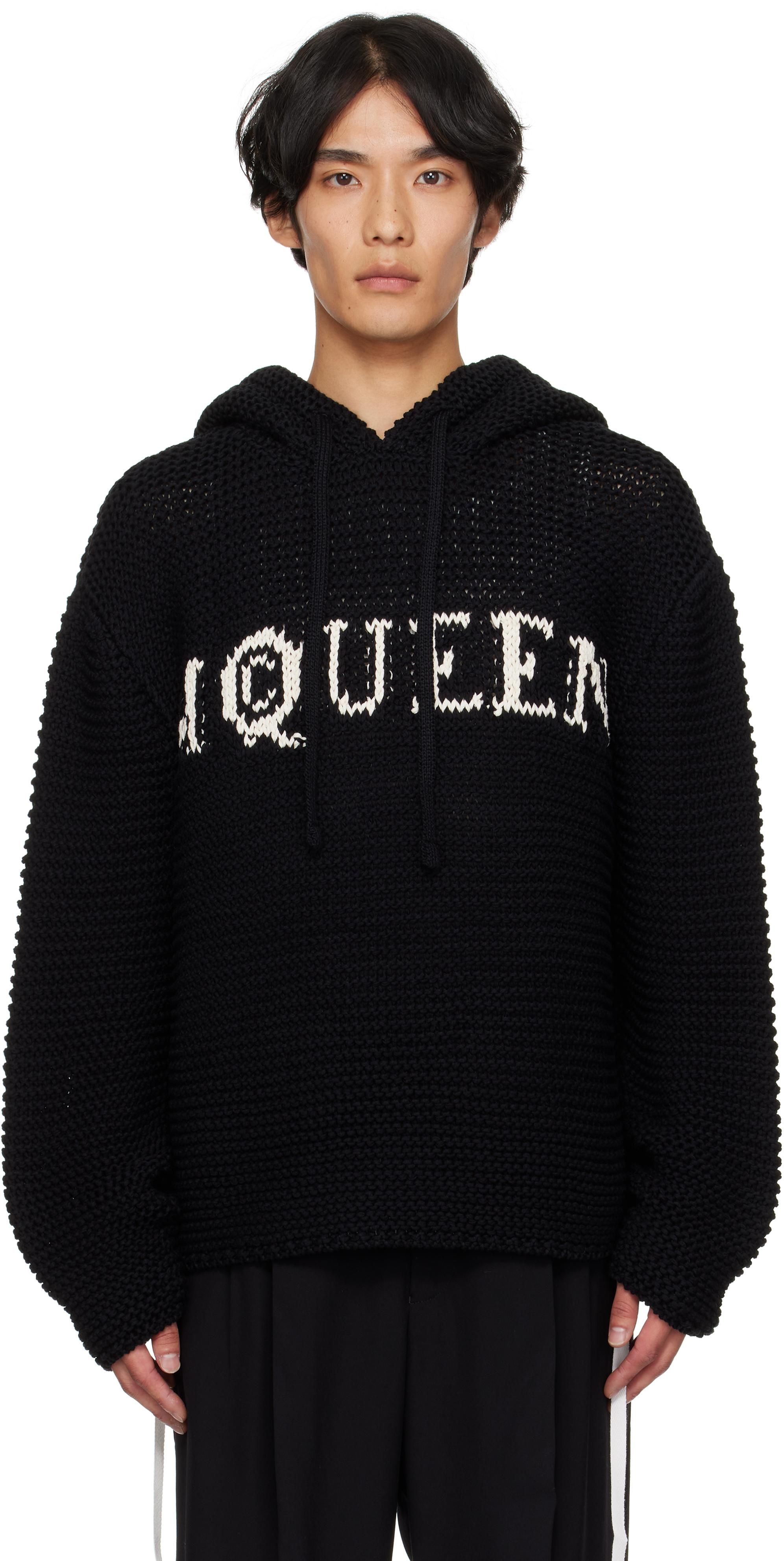 【送料&関税込】Alexander McQueen Drawstring Zip Up Hoodie Alexander McQueen Taped Logo Zip Hoodie Blue Men's - US