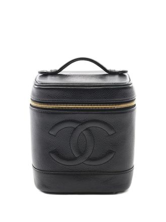 Chanel 2000-2002 caviar-leather top-handle mini bag - Black