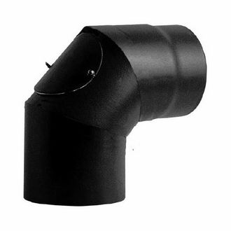 MBM Curva De 90 Con Inspecci&oacute;n Dn 150 Esmaltada A 600 Grados Estufa De Le&ntilde;a Ce Hecho En Italia