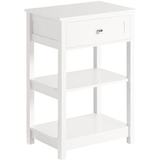 SoBuy Bedside Table Beside End Table with Drawer,FBT46-W - Sobuy