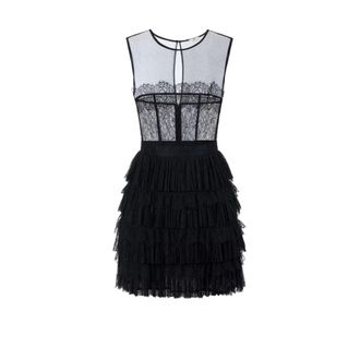 Elisabetta Franchi Dames, Jurken, Zwart, Maat: L Leer