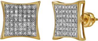 LuvMyJewelry Garoa 10K Yellow Gold Diamond Unisex Earrings - 0.35 Cts at Nordstrom