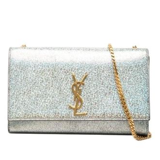 Saint Laurent Pre-owned Cross Body Bags, female, Gray, Size: ONE SIZE Pre-owned Kate Crossbody Bag