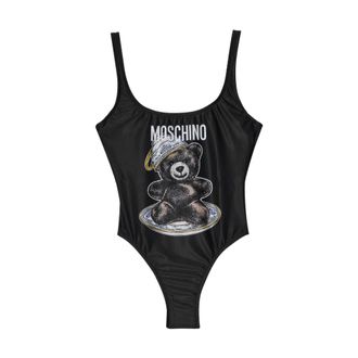 Moschino Dames, Badkleding, Zwart, Maat: XS Poliester