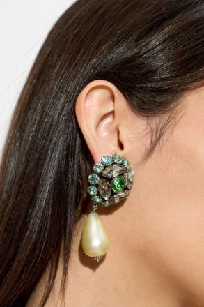Dolce & Gabbana Clip-on Earrings With Sparkling Crystals, Womens, Multicolour