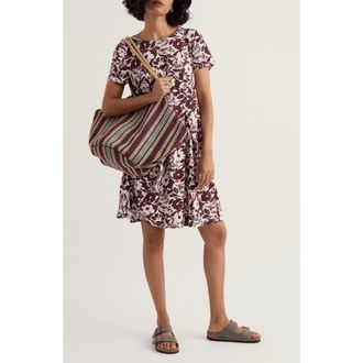 Seasalt Cornwall Witch Hazel Floral Pleated Skirt Dress in Summer Shadows Cacao at Nordstrom, Size 10 Us