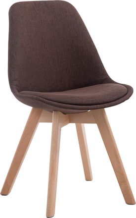 Clp Silla De Comedor Borneo V2 En Tela Marr&oacute;n Natural