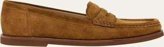 Gianvito Rossi Suede Penny Loafers