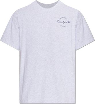 Sporty & Rich Bedrukte T-shirt - unisex - T-shirts - Grijs - L - Katoen - Tops
