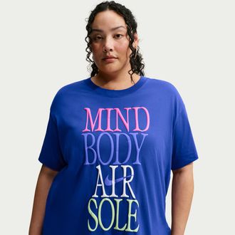 Nike Womens Nike Sportswear Classic Oversized T-Shirt (Plus Size) in Blue | IM6401-417