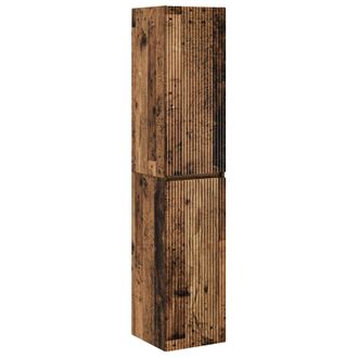 vidaXL Mueble De Ba&ntilde;o Montado En La Pared Madera Envejecida Vidaxl
