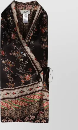 Seafarer silk printed wrap tunic