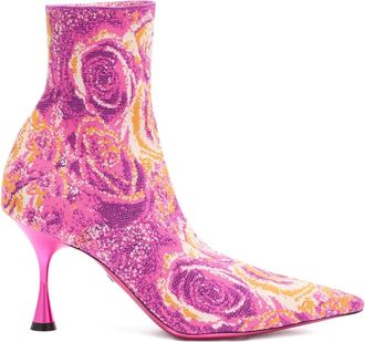 Roberto Cavalli Stivaletti a fiori - Rosa