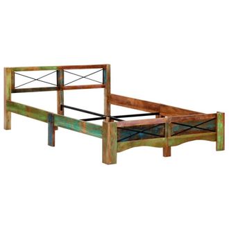 Berkfield Home Bed Frame Solid Reclaimed Wood 140x200 cm