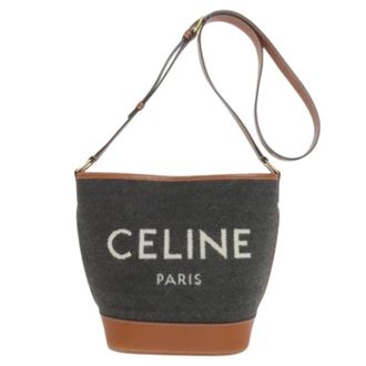 Celine Pre-owned Bucket Bags, female, Brown, Size: ONE SIZE Pre-owned Vintage Bucket Shoulder Bag