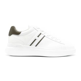 Hogan White Leather Trainers Logo Patch - male - Hogan - Sneakers - White - 11 UK - Shoes