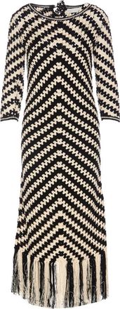 Zimmermann Halliday Gehaakte Jurk - Dames - Casual kleedjes - Zwart - XS - Katoen - Kleedjes