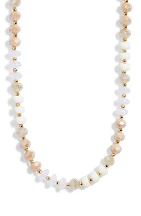 Nordstrom Color Pop Beaded Necklace in Ivory Multi- Gold at Nordstrom