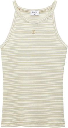 Filippa K Mouwloze Top - Dames - Tops zonder mouwen - Beige - L - Katoen - Tops