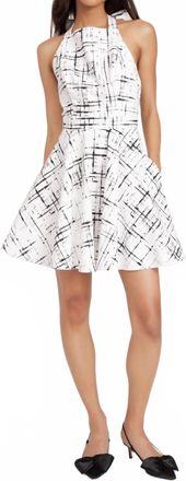 Lavender Brown Julie Mini Dress In Black/ivory