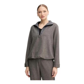 Mos Mosh Soleia Blouse - Dames - Sweatshirts - Bruin - S - Katoen - Hoodies & sweatvesten