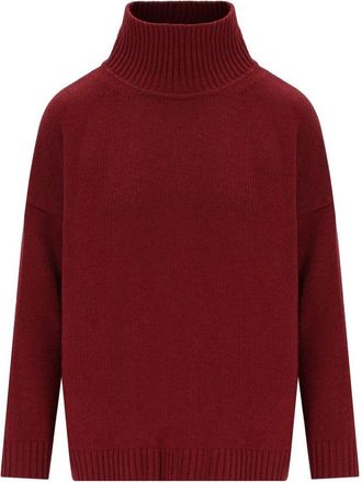Max Mara Borgia Red Turtleneck Sweater