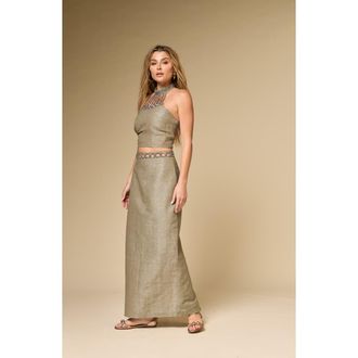 BTB Los Angeles Clarissa Skirt in Olive at Nordstrom, Size X-Small