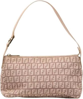 Fendi Pre-owned Shoulder Bags, female, Beige, Size: ONE SIZE Pre-owned Shoulder Bag