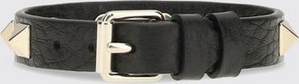 Valentino Garavani Bracciale Rockstud in pelle di vitello a grana
