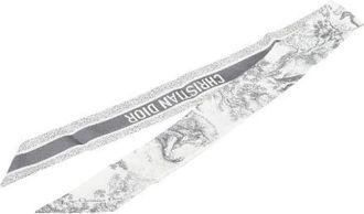 Dior Pre-owned Scarves, female, Gray, Size: ONE SIZE Pre-owned Fabric scarves