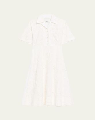 3.1 Phillip Lim Floral Embroidered Midi Shirtdress