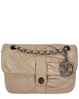 Chanel Brown Leather Quilted Pile Ou Face Flap Clair Shoulder Bag (Authentic Pre-Loved)
