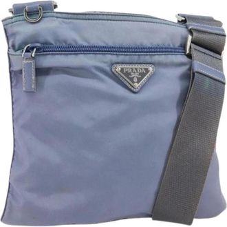 Prada Pre-owned Cross Body Bags, female, Blue, Size: ONE SIZE Pre-owned Vintage Cross Body Bag
