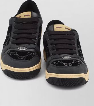 Gucci screener sneakers gg velvet crystal detail