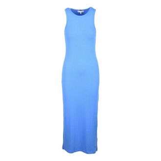 Tommy Hilfiger Abito lungo cannettato - Dames - Casual kleedjes - Blauw - XL - Kleedjes