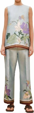 Alemais Alfie Sleeveless Top In Ice Blue
