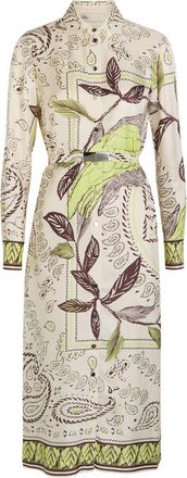 Tory Burch Printed Belted Silk Midi Shirt Dress - Multicoloured - 12 (UK16 / XL)