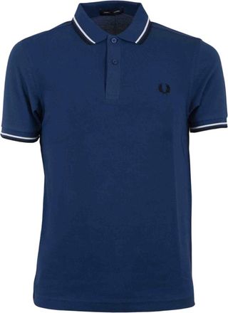 Fred Perry Polo met dubbele streep - Heren - Polos - Blauw - XS - Katoen - Tops