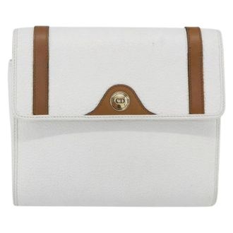 Dior Pre-owned Cross Body Bags, female, White, Size: ONE SIZE Pre-owned Vintage CD Logo Shoulder Bag