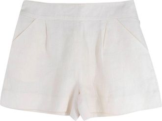 Matthew Williamson Cream Linen Shorts Size S