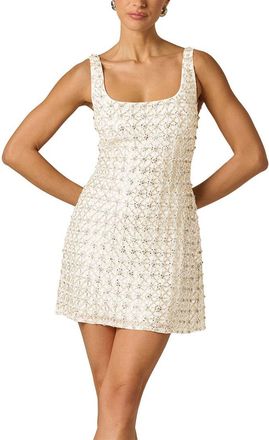 Adrianna Papell Fully Beaded Mini Dress