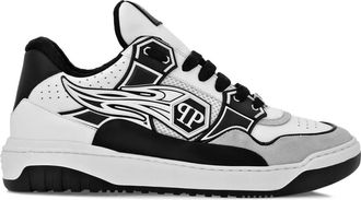 Philipp Plein Sneakers Hexagon con strass - Bianco