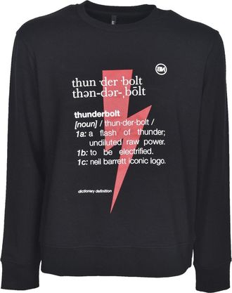 Neil Barrett Thunderbolt printed sweatshirt in black