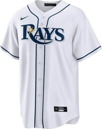 Nike Junior Caminero Tampa Bay Rays Nike Mens MLB Replica Jersey in White | T770RAAHRA7-SH6