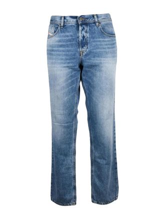 Diesel Blue Cotton-Lyocell Regular Jeans