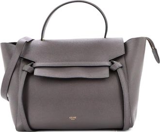 Celine Belt Bag Textured Leather Mini shoulder bag - Grigio
