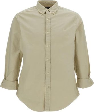 Polo Ralph Lauren Piqu&eacute; Button-down Shirt - Heren - Casual Overhemden - Beige - XL - Katoen - Overhemden