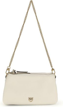 Pinko Beige Kalfskleren Bos Taurus Schoudertas
