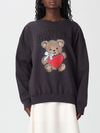 Ganni Felpa a girocollo in cotone con stampa Dog Ganni