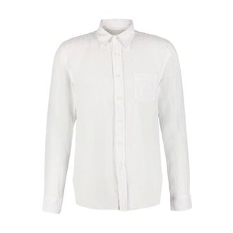 120% Lino Regular Fit White Linen Shirt - male - 120% Lino - Formal Shirts - White - 5XL - Shirts